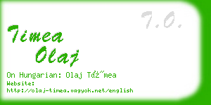 timea olaj business card